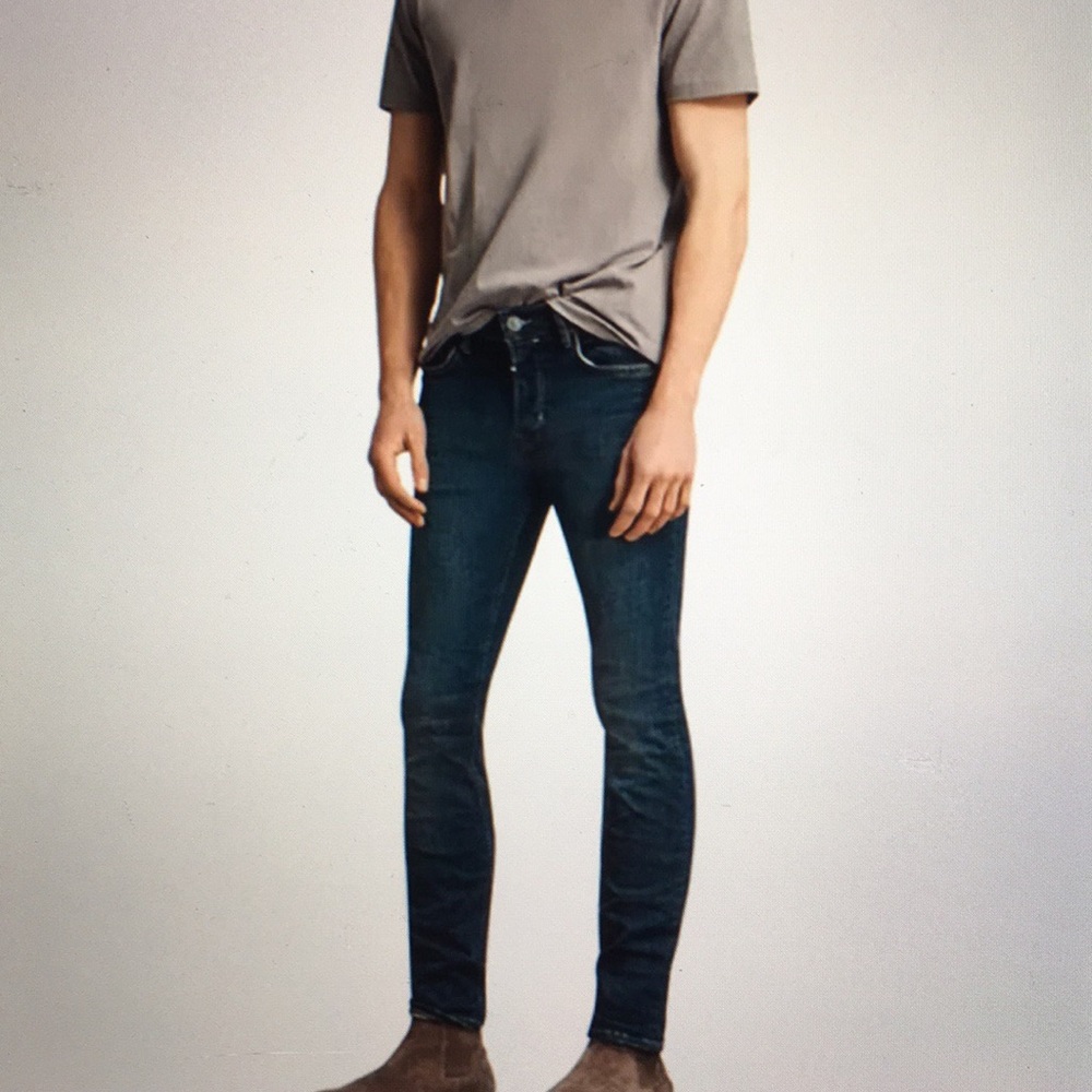 All Saints Dark Blue Skinny Jeans